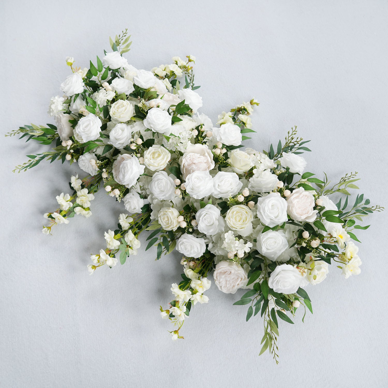White Rose With Green Wedding Round Arch Decor Figure 6